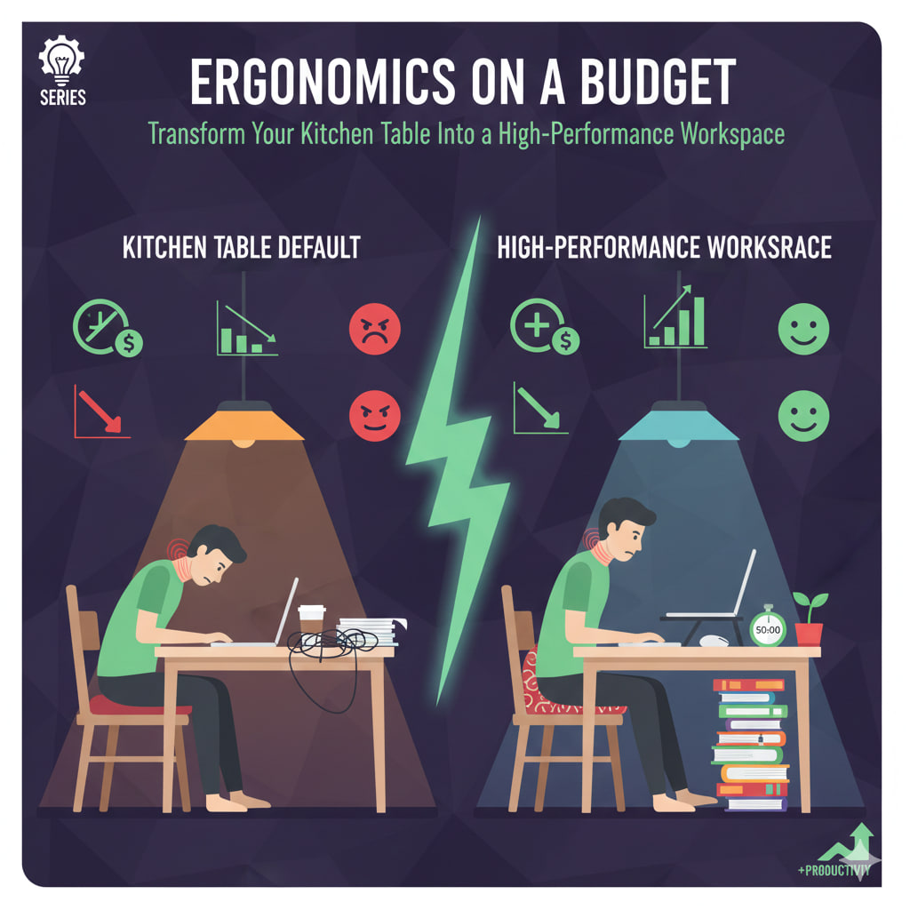 Ergonomics on a Budget: Transform Your Kitchen Table Into a High-Performance Workspace.